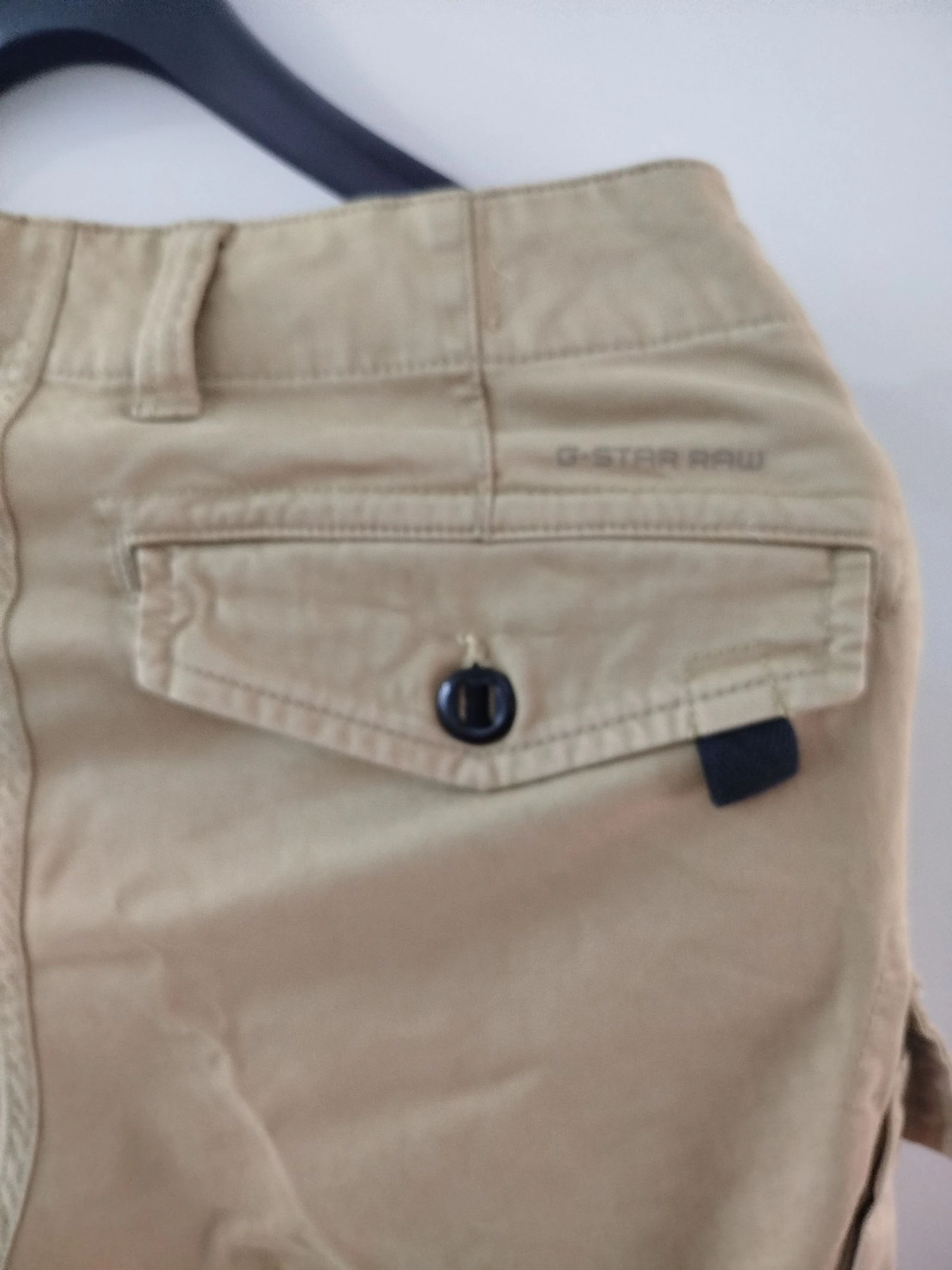 Pantalon cargo reto conico G-Star RAW Roxic, tingido em peca Sahara – photo 12
